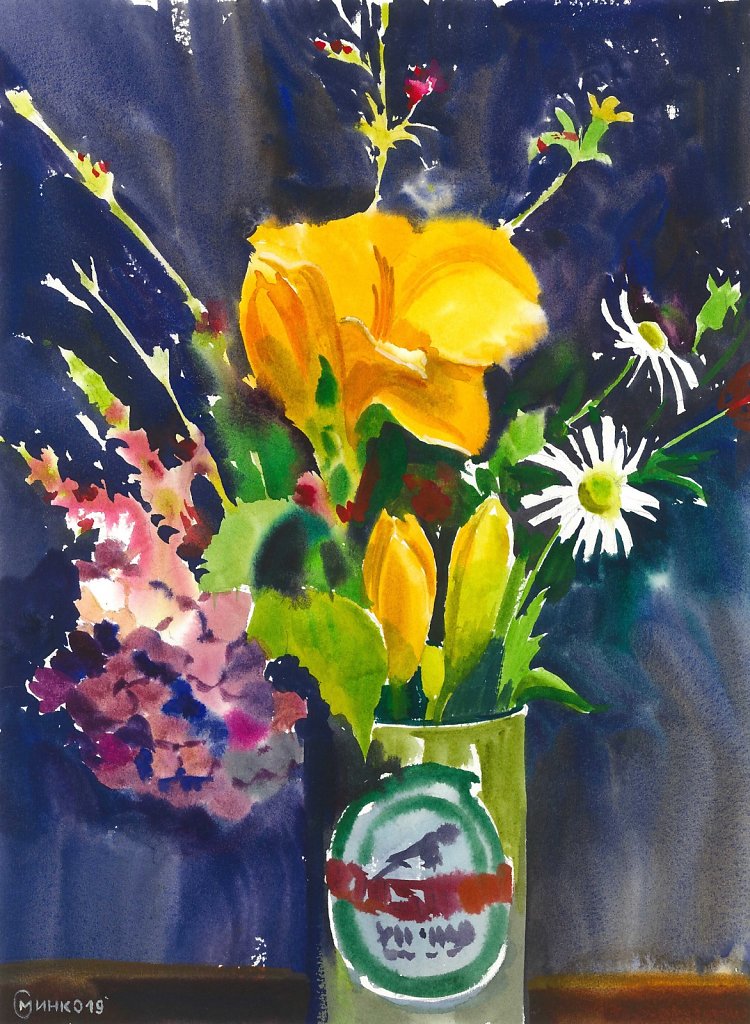 Натюрморт с жёлтым лилейником / Still life with yellow daylily